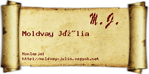 Moldvay Júlia névjegykártya